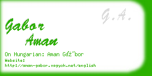 gabor aman business card